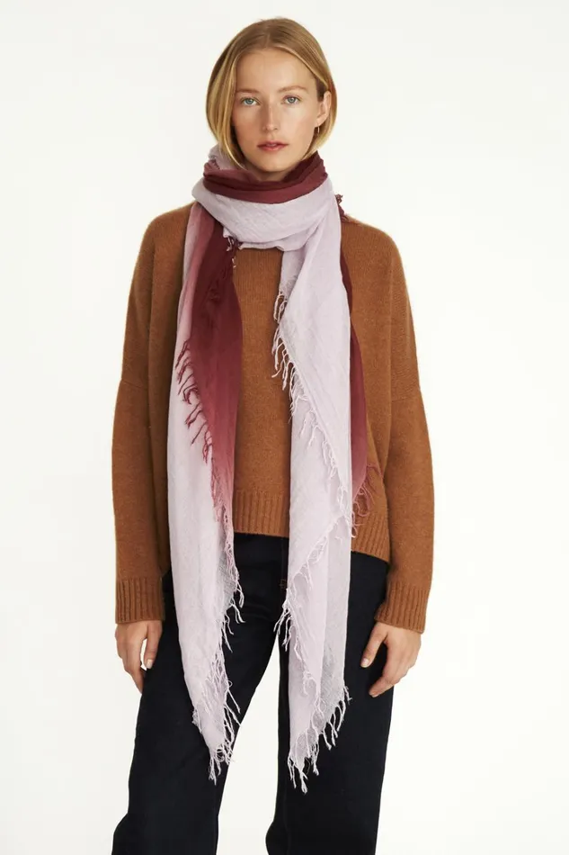 Chan Luu Scarves Women Cashmere And Silk Scarf Chocolate Truffle Dip Dyed