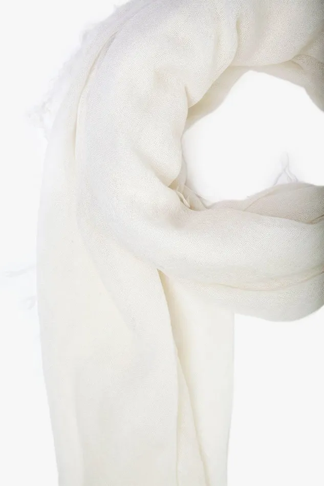 Chan Luu Scarves Women Cashmere And Silk Scarf Eggshell