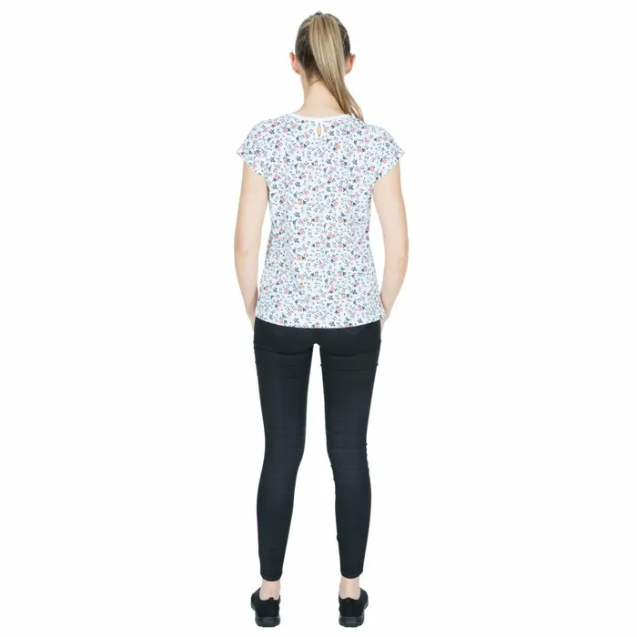 Charlene Printed Cap Sleeve Tshirt White Floral Women Trespass TShirts