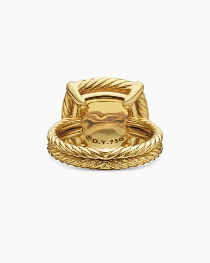 Chatelaine Pav Bezel Ring In 18K Yellow Gold 14mm Women David Yurman Statement Chatelaine Pav Bezel Ring In 18K Yellow Gold 14mm Women David Yurman Statement