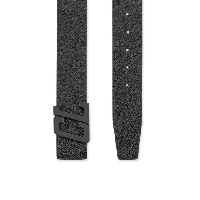 Christian Louboutin Belts Men Happy Rui CL Logo Belt 8211 Calf Alpin Leather 8211 Black