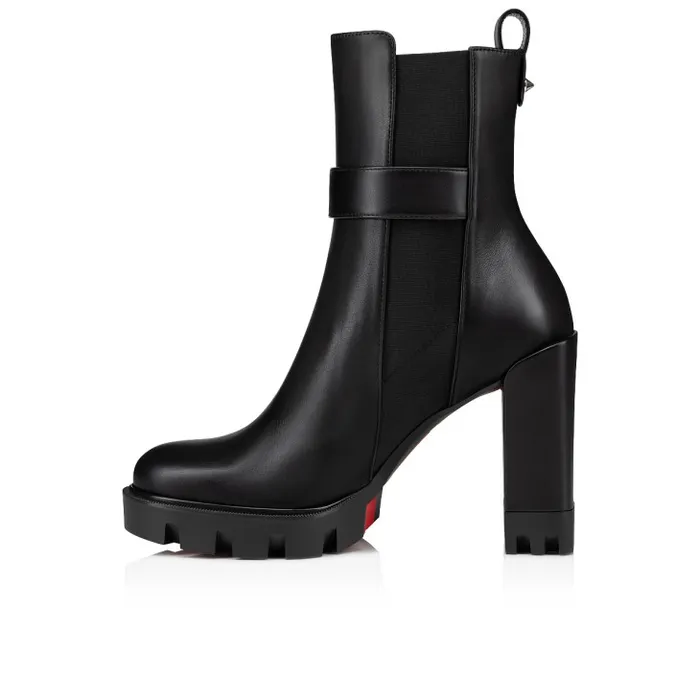 Christian Louboutin Boots Women CL Chelsea Lug 100 Mm Low Boots 8211 Calf Leather 8211 Black