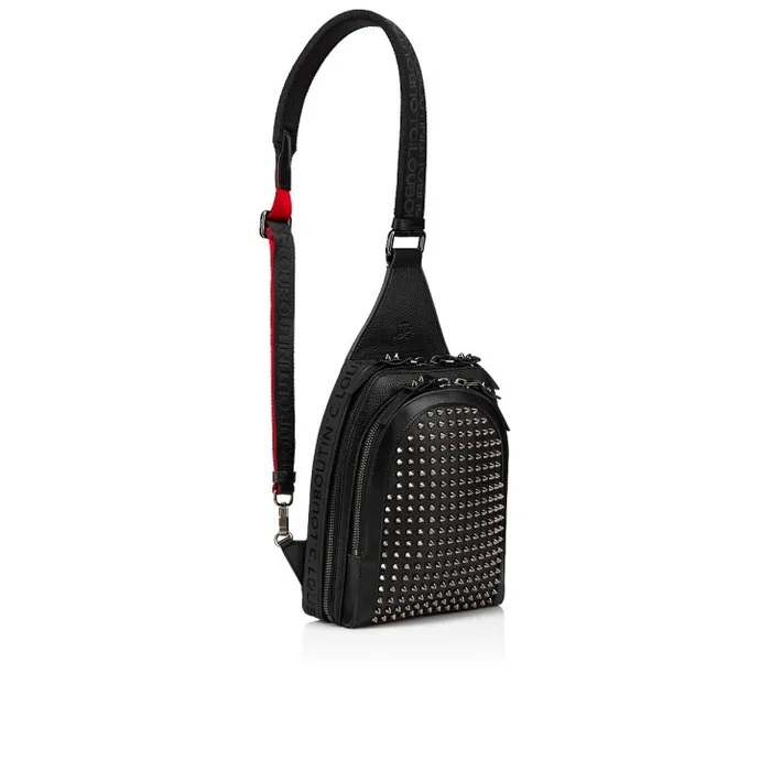 Christian Louboutin Crossbody Bags MenWomen Loubifunk Backpack 8211 Calf Leather And Spikes 8211 Black