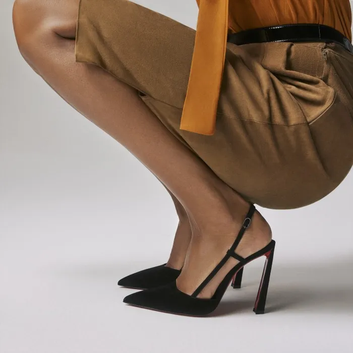 Christian Louboutin Pumps Women Condoroline 100 Mm Sling Back Pumps 8211 Veau Velours 8211 Black Christian Louboutin Pumps Women Condoroline 100 Mm Sling Back Pumps 8211 Veau Velours 8211 Black