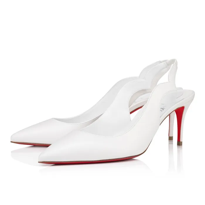Christian Louboutin Pumps Women Hot Chick Sling 70mm Sling Back Pumps 8211 Nappa Leather 8211 Bianco