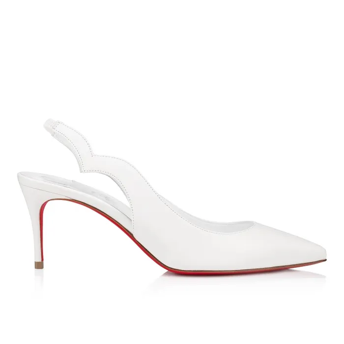 Christian Louboutin Pumps Women Hot Chick Sling 70mm Sling Back Pumps 8211 Nappa Leather 8211 Bianco