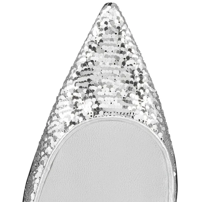 Christian Louboutin Pumps Women Kate Mini Paillettes 100 Mm Pumps 8211 Crepe Satin 8211 Silver
