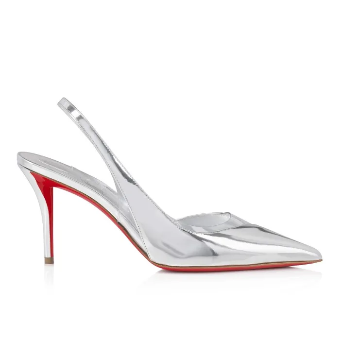 Christian Louboutin Pumps Women Posticha 80 Mm Sling Back Pumps 8211 Specchio Leather And PVC 8211 Silver