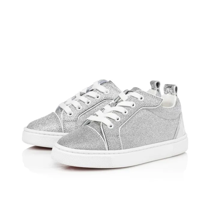 Christian Louboutin Sneakers Kids Funnyto Sneakers 8211 Glittered Calf Leather 8211 Silver Christian Louboutin Sneakers Kids Funnyto Sneakers 8211 Glittered Calf Leather 8211 Silver