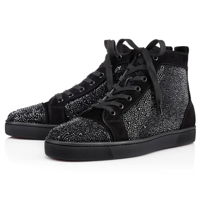 Christian Louboutin Sneakers Men Louis Strass Sneakers 8211 Suede Calf And Strass 8211 Black Christian Louboutin Sneakers Men Louis Strass Sneakers 8211 Suede Calf And Strass 8211 Black