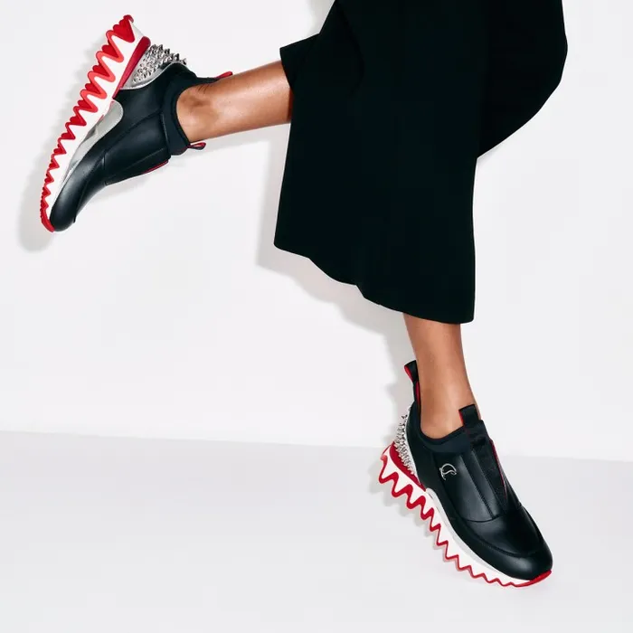 Christian Louboutin Sneakers Women Sharkyloub Sp Spikes Running Sneakers 8211 Calf Leather And Neoprene 8211 Black Christian Louboutin Sneakers Women Sharkyloub Sp Spikes Running Sneakers 8211 Calf Leather And Neoprene 8211 Black