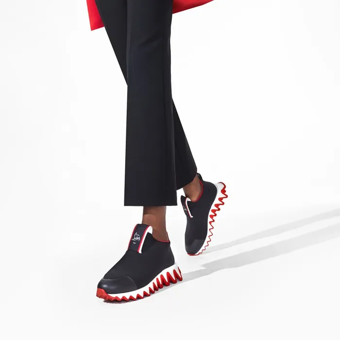 Christian Louboutin Sneakers Women Tiketa Run Sneakers 8211 Neoprene And Calf Leather 8211 Black Christian Louboutin Sneakers Women Tiketa Run Sneakers 8211 Neoprene And Calf Leather 8211 Black