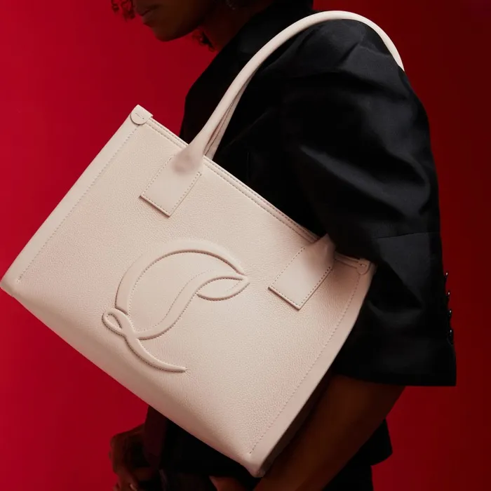 Christian Louboutin Totes Women By My Side Small Tote Bag 8211 Grained Calf Leather 8211 Leche Christian Louboutin Totes Women By My Side Small Tote Bag 8211 Grained Calf Leather 8211 Leche