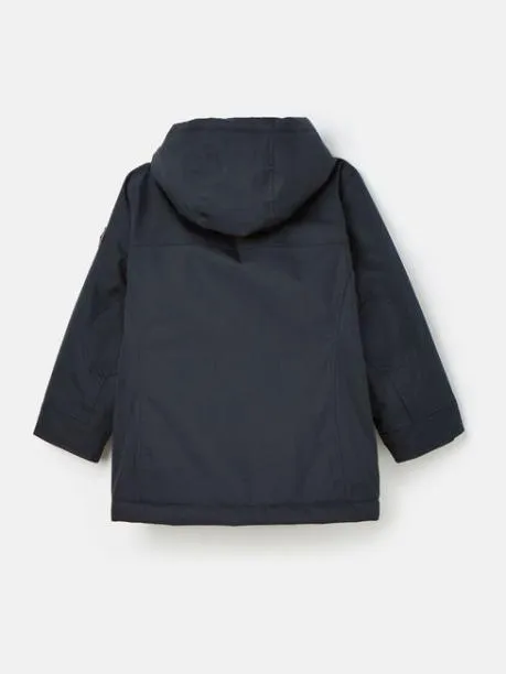 Coats and Jackets Boys Joules Navy Blue Waterproof Coat With Quilted Lining