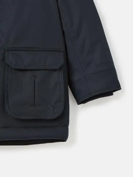 Coats and Jackets Boys Joules Navy Blue Waterproof Coat With Quilted Lining