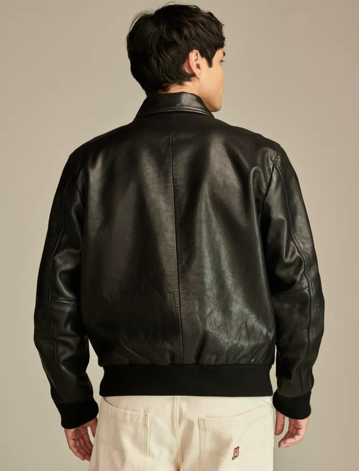 Cole Hauser G15 Flight Jacket 001 Black Men Lucky Brand Jackets and Outerwear