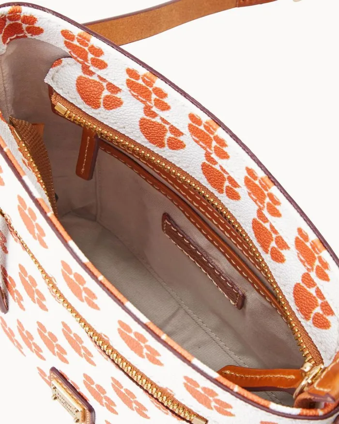 Collegiate Clemson University Small Zip Crossbody Clemson Women Dooney and Bourke Crossbodies Collegiate Clemson University Small Zip Crossbody Clemson Women Dooney and Bourke Crossbodies