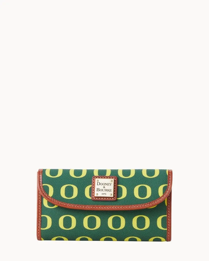 Collegiate University Of Oregon Continental Clutch Oregon Women Dooney and Bourke Wallets Collegiate University Of Oregon Continental Clutch Oregon Women Dooney and Bourke Wallets