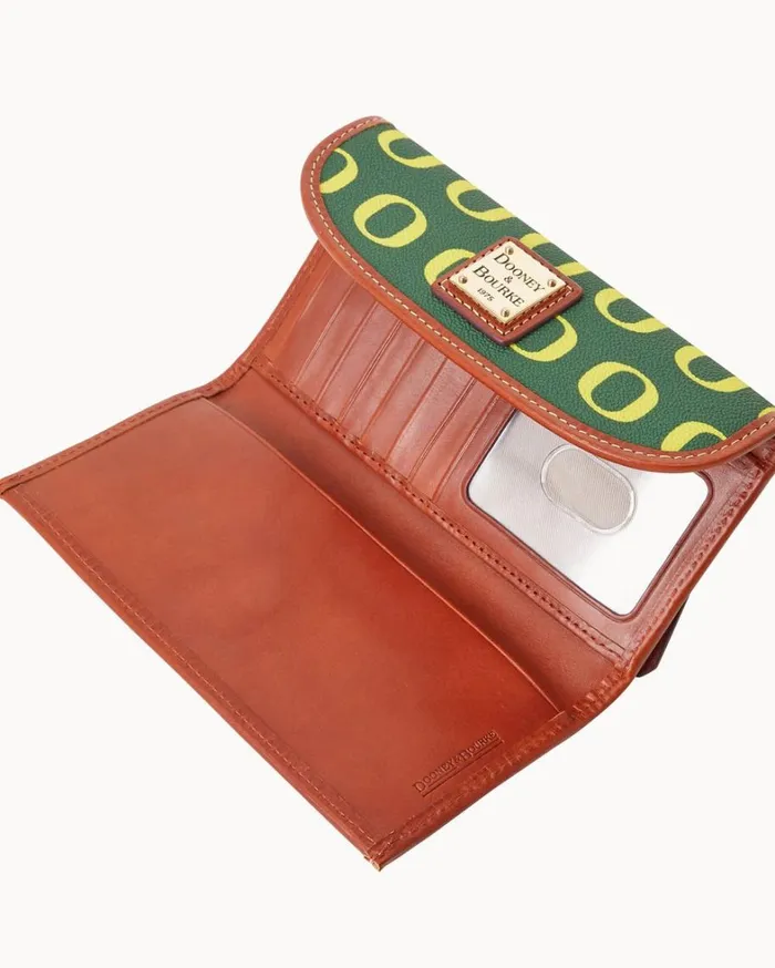 Collegiate University Of Oregon Continental Clutch Oregon Women Dooney and Bourke Wallets Collegiate University Of Oregon Continental Clutch Oregon Women Dooney and Bourke Wallets