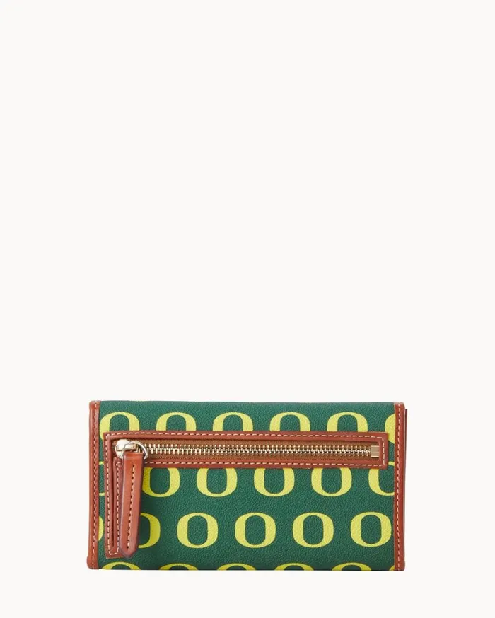 Collegiate University Of Oregon Continental Clutch Oregon Women Dooney and Bourke Wallets Collegiate University Of Oregon Continental Clutch Oregon Women Dooney and Bourke Wallets