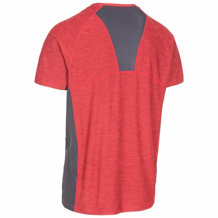 Cooper DLX Active TShirt Merlot Marl Men Trespass Gym and Sports Tops