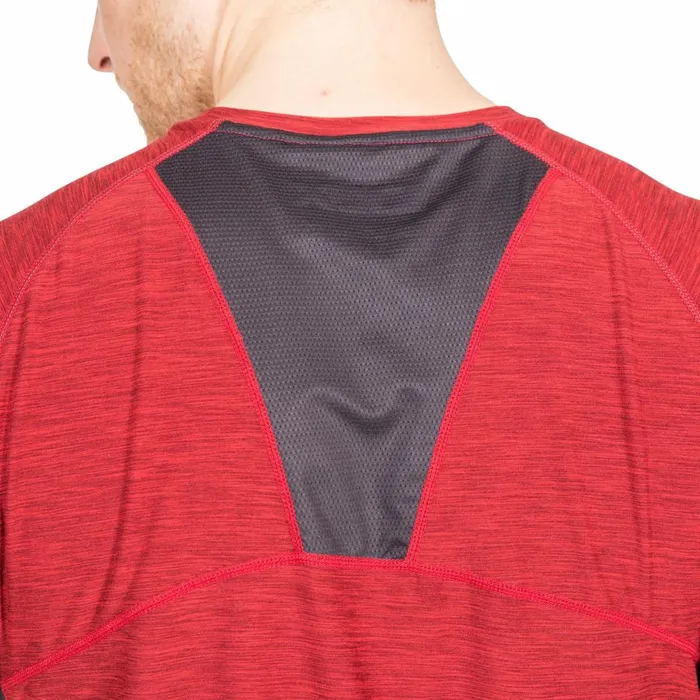 Cooper DLX Active TShirt Merlot Marl Men Trespass Gym and Sports Tops