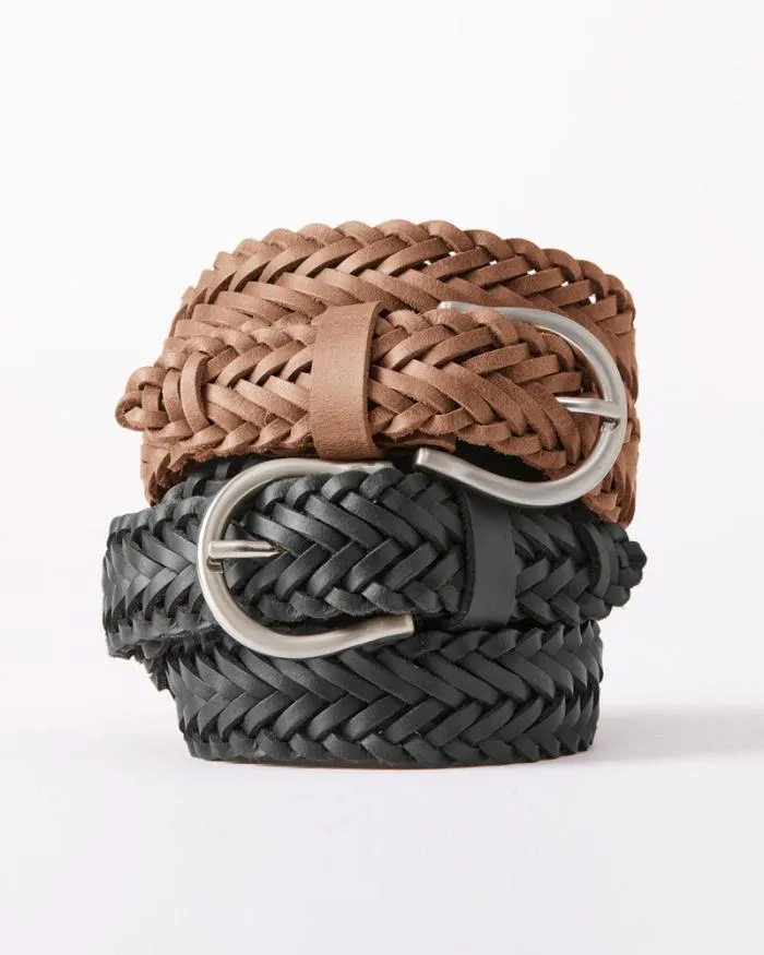 Cotton Traders Belts Leather Plaited Belt 8211 Women