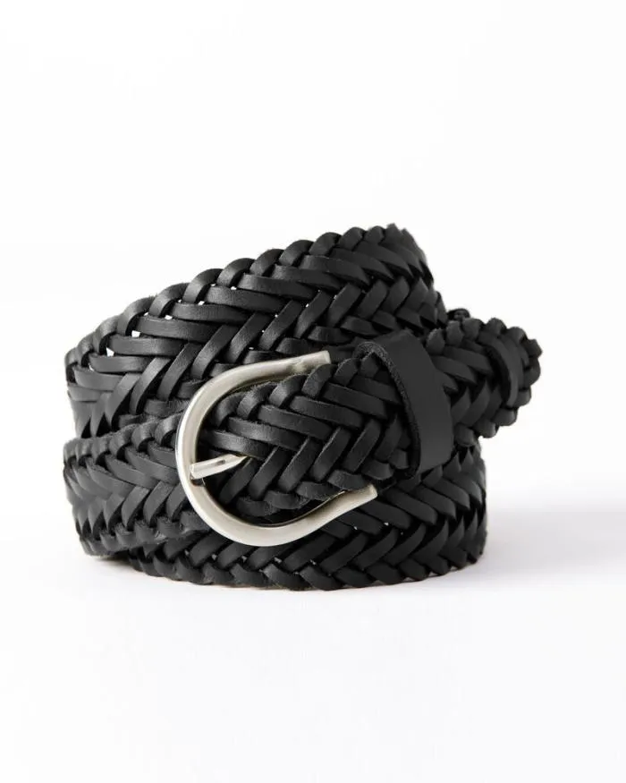 Cotton Traders Belts Leather Plaited Belt 8211 Women