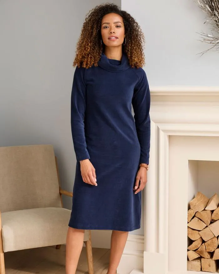 Cotton Traders Dresses Jersey Cord Cowl Neck Midi Dress 8211 Women
