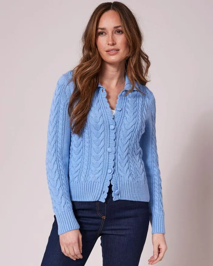Cotton Traders Knitwear Cable Button Cardigan 8211 Women