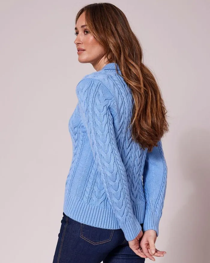 Cotton Traders Knitwear Cable Button Cardigan 8211 Women