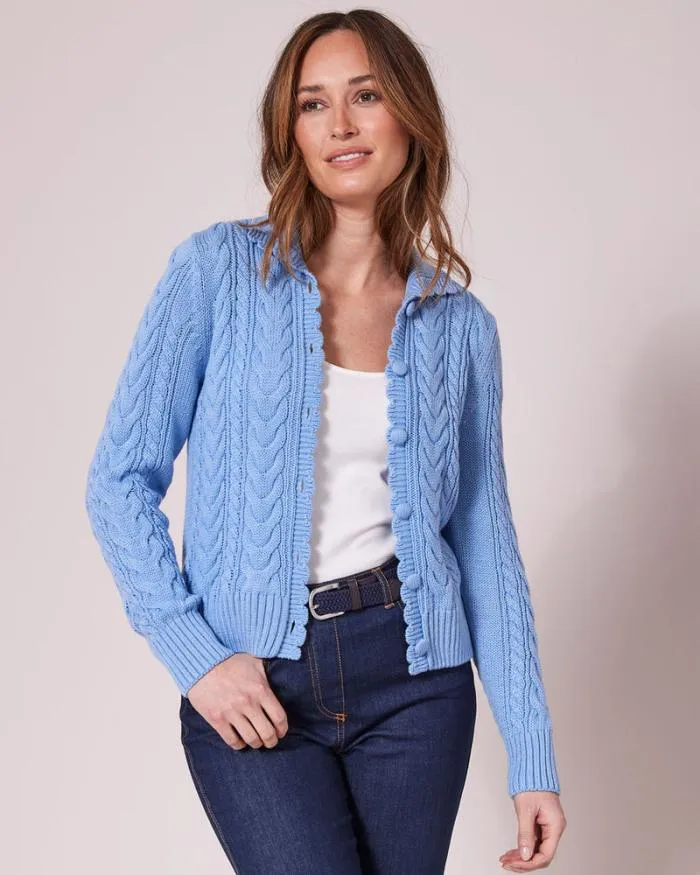 Cotton Traders Knitwear Cable Button Cardigan 8211 Women