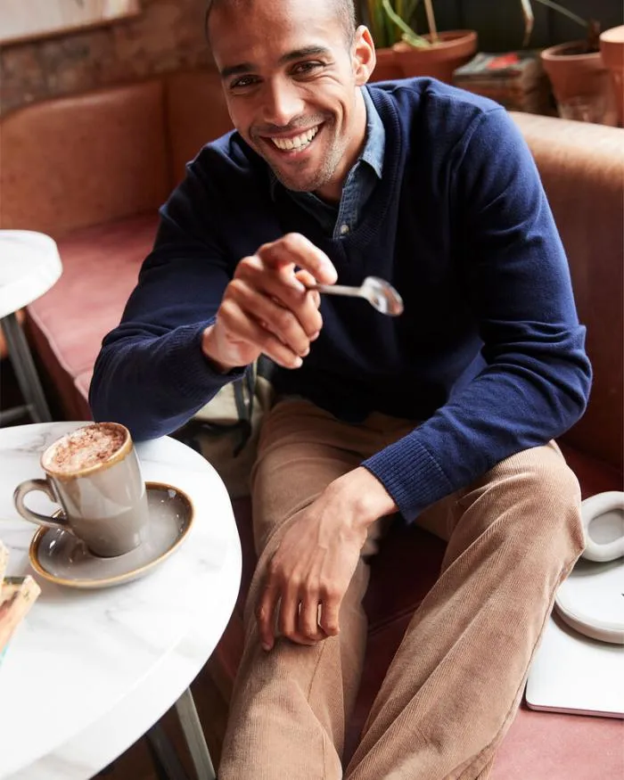 Cotton Traders Knitwear Cotton VNeck Jumper 8211 Men
