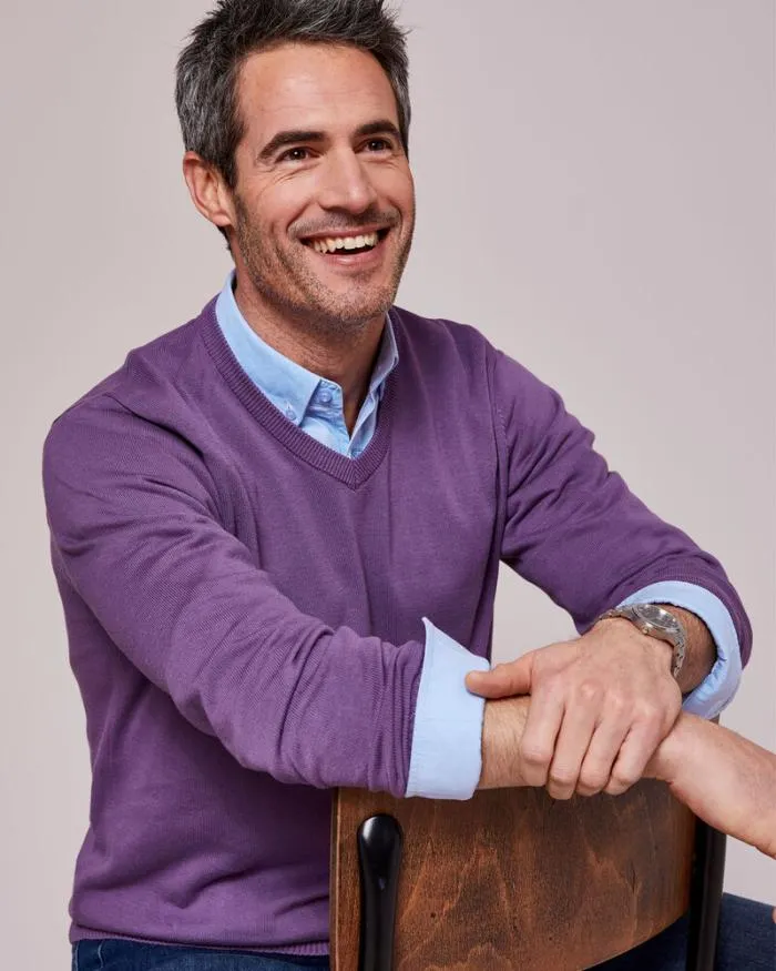 Cotton Traders Knitwear Cotton VNeck Jumper 8211 Men