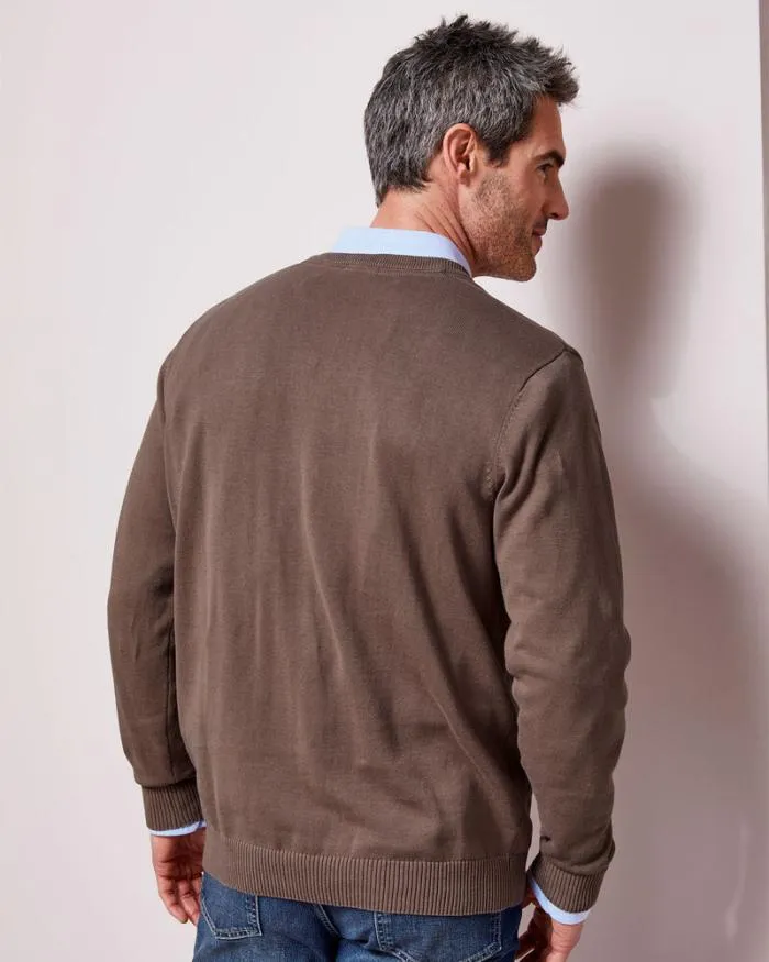 Cotton Traders Knitwear Cotton VNeck Jumper 8211 Men