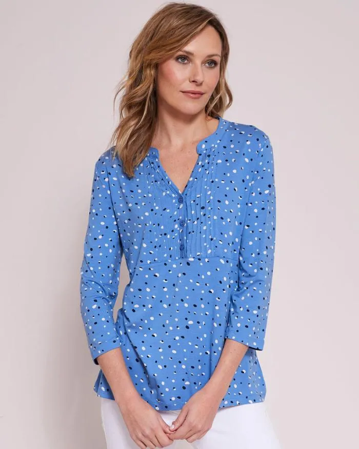 Cotton Traders Shirts and Blouses Sleeve Print Jersey Blouse 8211 Women