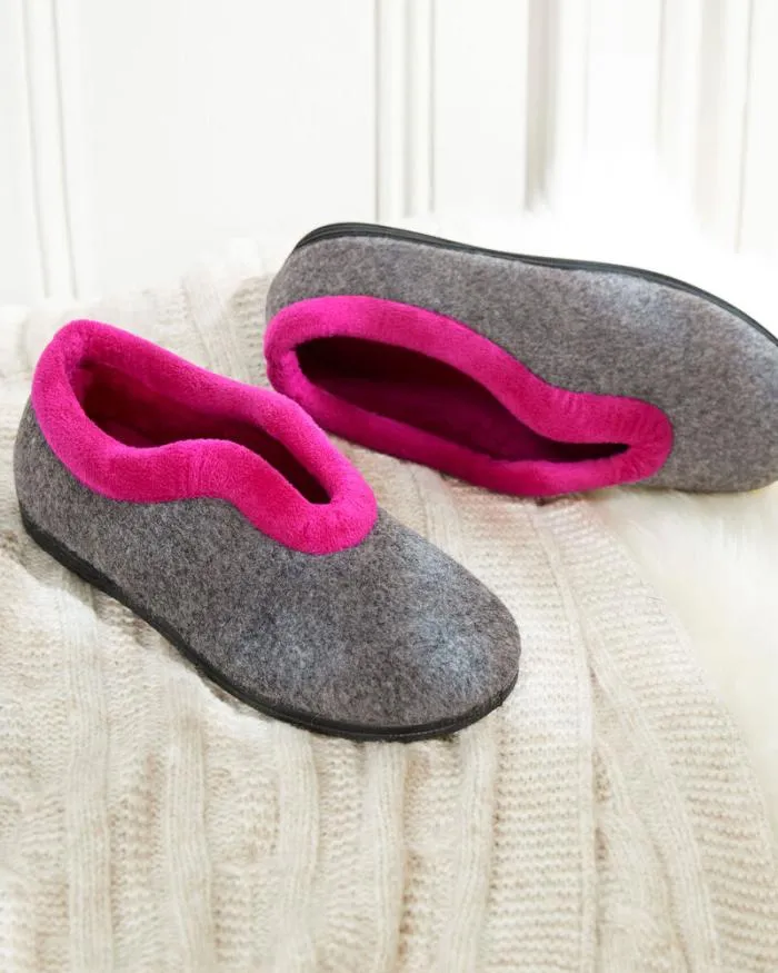 Cotton Traders Slippers EasyOn Felt Slippers 8211 Women