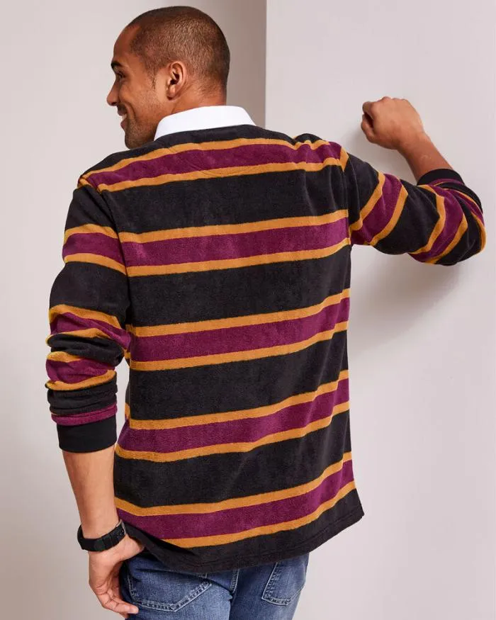 Cotton Traders Sports and Leisure Fleece Stripe Rugby 8211 Men