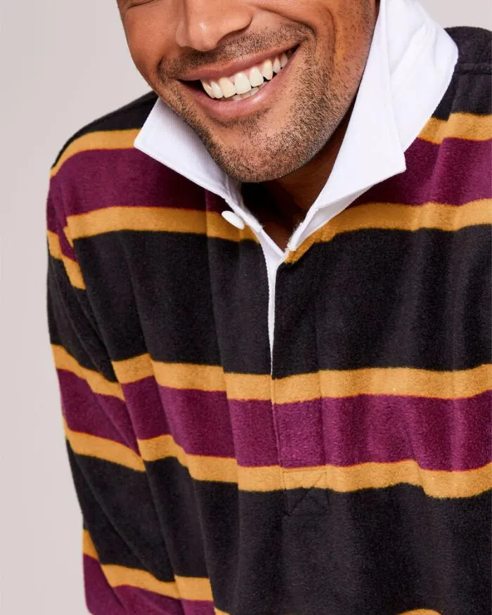 Cotton Traders Sports and Leisure Fleece Stripe Rugby 8211 Men