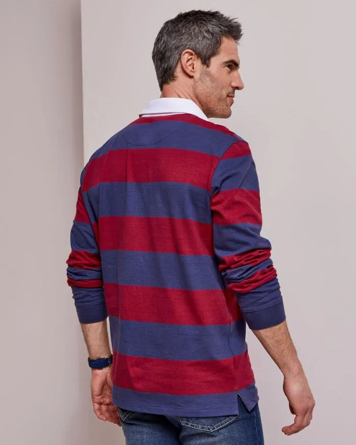 Cotton Traders Tops and TShirts Long Sleeve Heritage Rugby Shirt 8211 Men