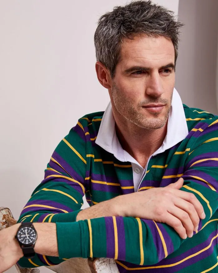 Cotton Traders Tops and TShirts Long Sleeve Heritage Rugby Shirt 8211 Men