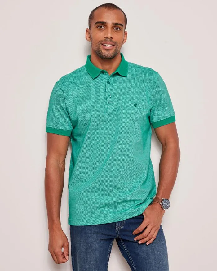 Cotton Traders Tops and TShirts Luxury Textured Polo Shirt 8211 Men