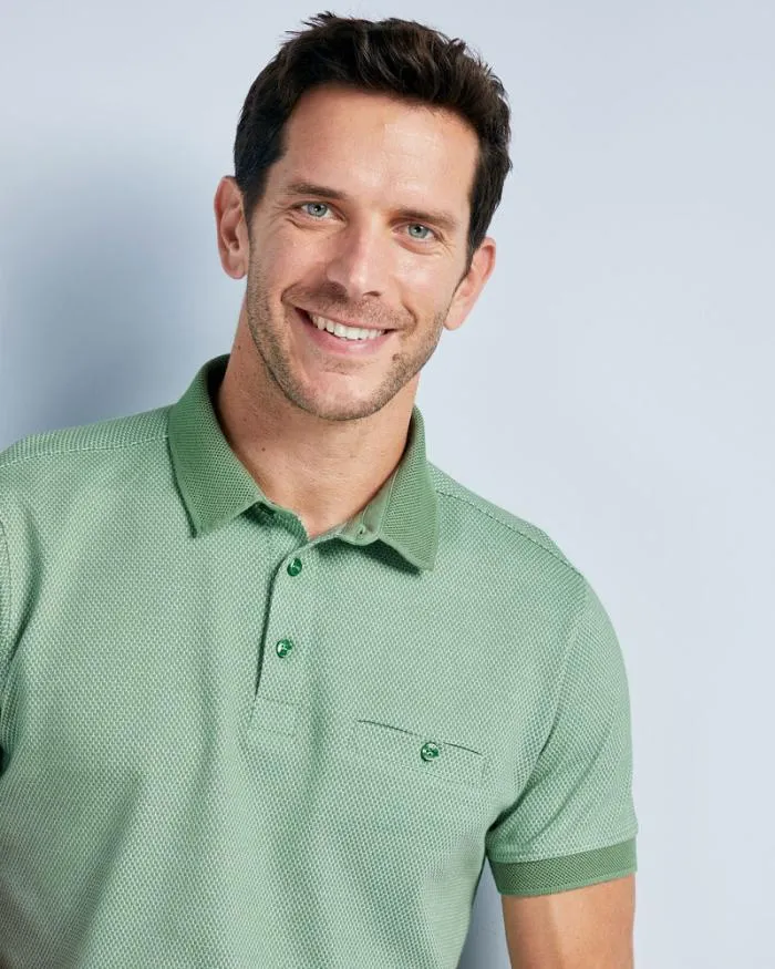 Cotton Traders Tops and TShirts Luxury Textured Polo Shirt 8211 Men