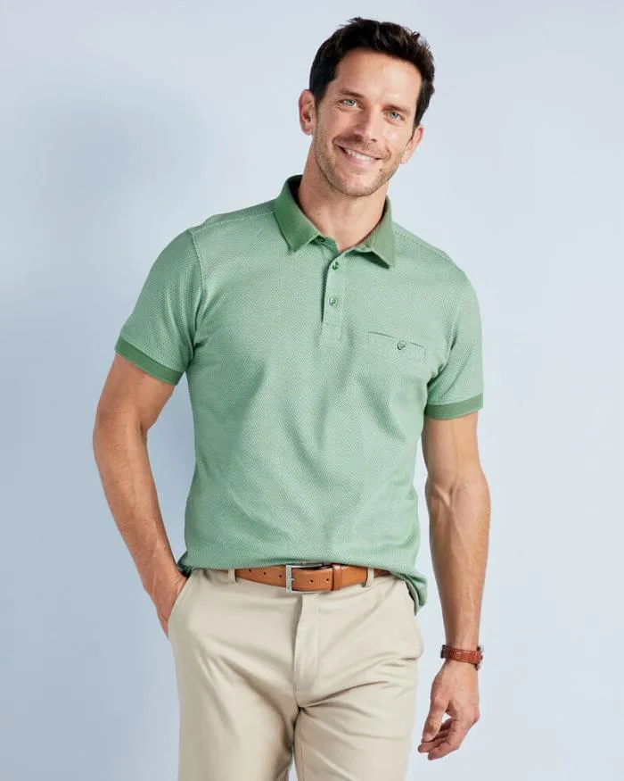 Cotton Traders Tops and TShirts Luxury Textured Polo Shirt 8211 Men