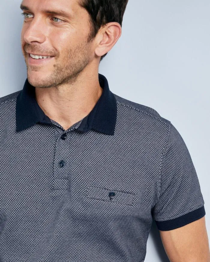 Cotton Traders Tops and TShirts Luxury Textured Polo Shirt 8211 Men