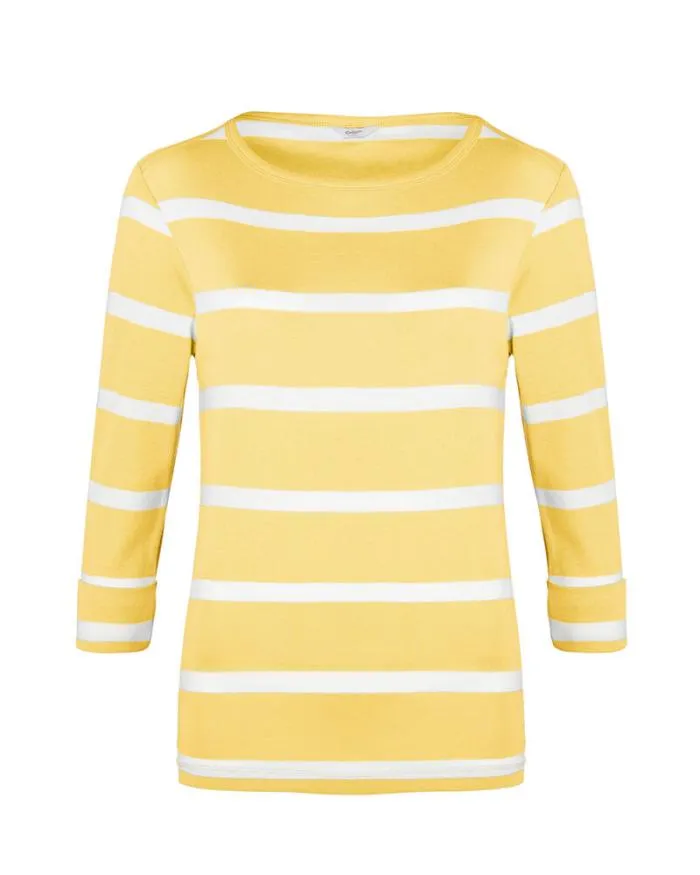 Cotton Traders Tops and TShirts Wrinkle Free Sleeve Boat Neck Stripe Jersey Top 8211 Women