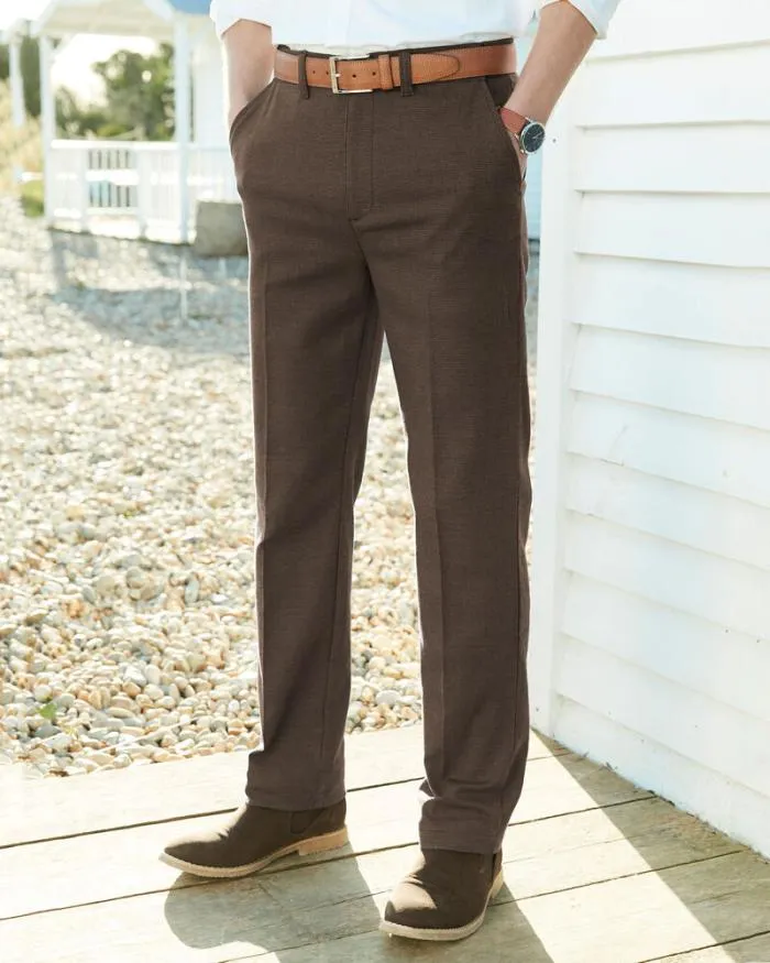 Cotton Traders Trousers Check Stretch Chino Trousers 8211 Men