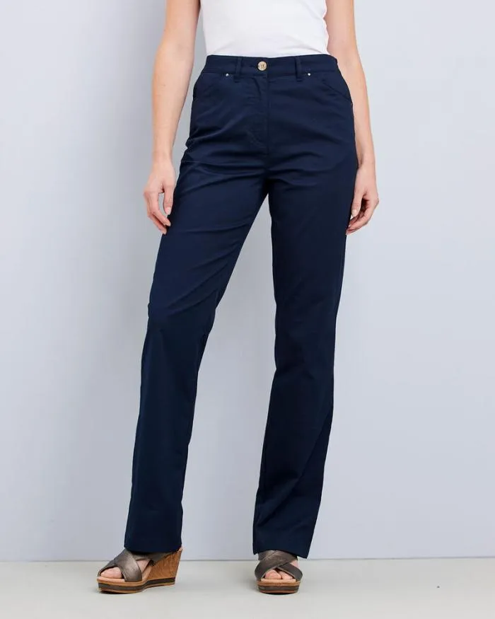 Cotton Traders Trousers Classic StraightLeg Chino Trousers 8211 Women