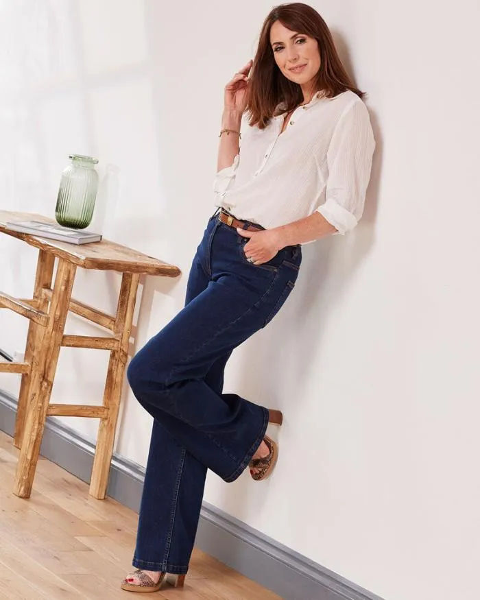 Cotton Traders Trousers WideLeg Stretch Jeans 8211 Women