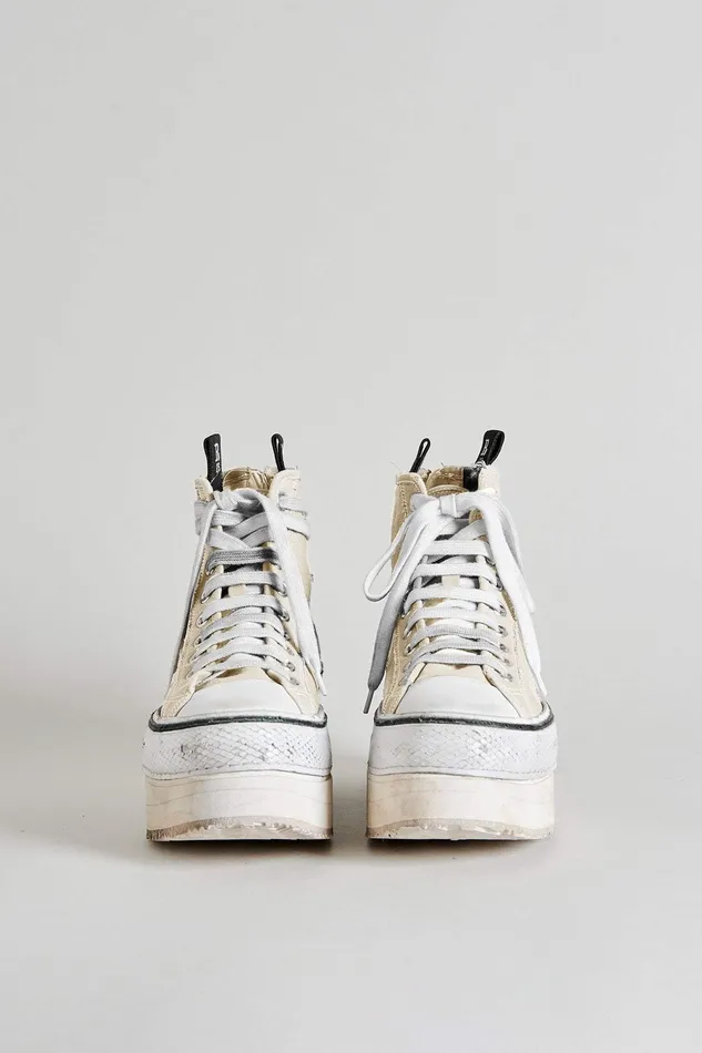 Courtney Platform High Top Sneaker 8211 Ecru Sneakers R13 Women